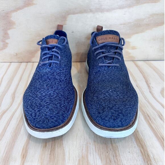 Cole Haan - Grand Evolution Oxford - Sneakers - Blue - Men's - 11M - C33107 - Picture 2 of 9